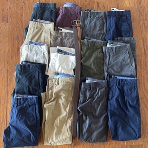 Men’s slacks bundle 15, no belt all Fulton 29x30, some are stretch and new str.